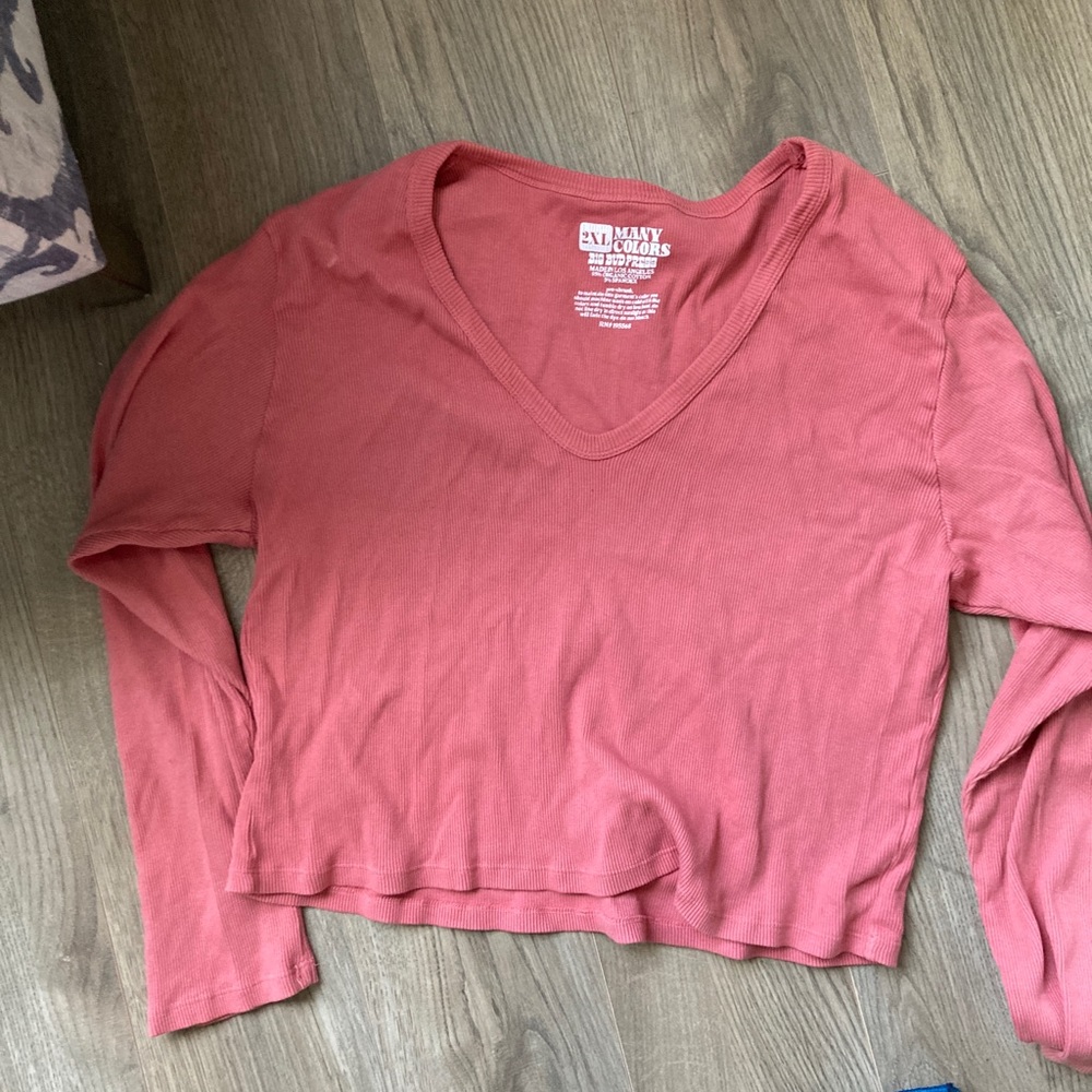 Big Bud Press Cropped Long Sleeved Many Colors Tee, 2XL in Clay